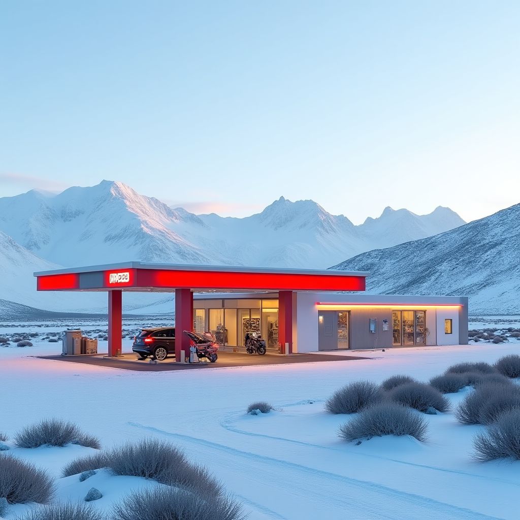 Estación YPF en Patagonia